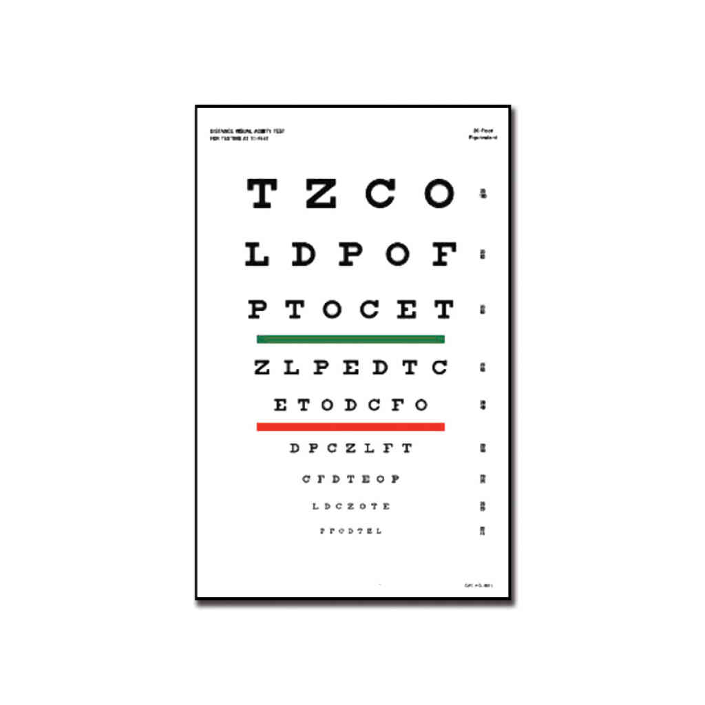 SNELLEN Optometric Chart 3 M Lansen Medical